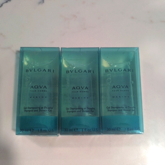 BVLGARI Other - COPY - Bulgari Aqua Pour Homme Marine Shampoo/Shower Gel 30 ml × 3